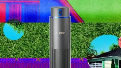 Aiper IrriSense 2 smart irrigation system against a vibrant, surreal background.