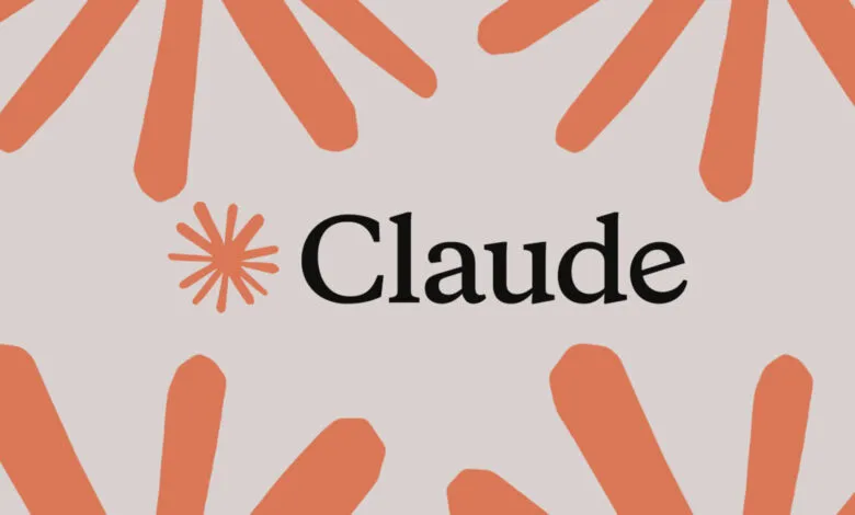 The name 'Claude' in black text with orange floral accents on a light background.