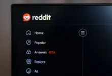 Reddit website menu on a dark screen, showing navigation options.