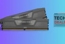 Two Corsair Vengeance DDR5 RAM modules stacked on each other.