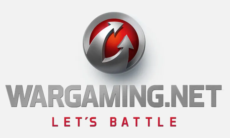Wargaming.net logo with two silver arrows inside a red circle.