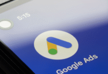Close-up of Google Ads app icon on a smartphone screen.