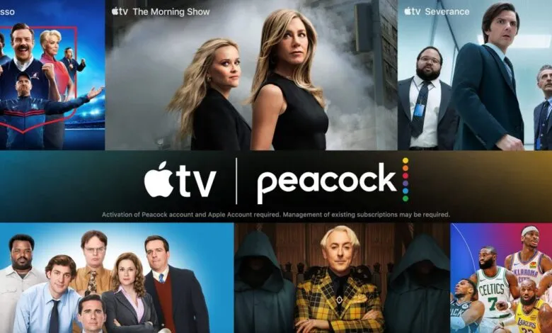 Apple TV and Peacock streaming bundle featuring shows and sports.