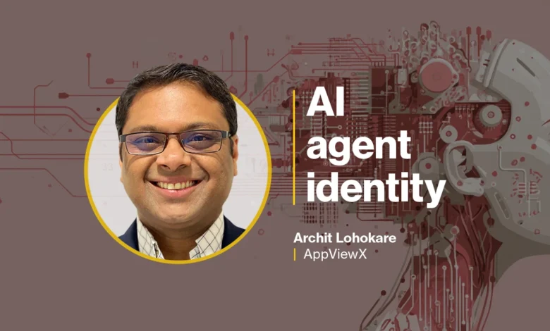 Archit Lohokare of AppViewX discusses AI agent identity in a promotional image.