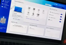 Asus Vivobook laptop displaying UEFI BIOS dashboard with system information.