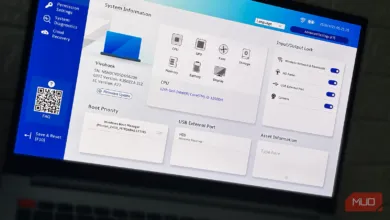 Asus Vivobook laptop displaying UEFI BIOS dashboard with system information.