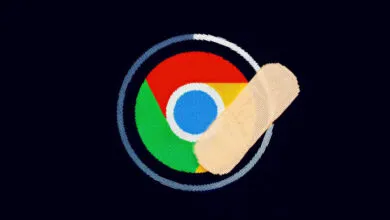 Chrome logo with a bandage, indicating a security patch.