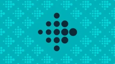 Fitbit logo on a teal background with a pattern of smaller Fitbit logos.
