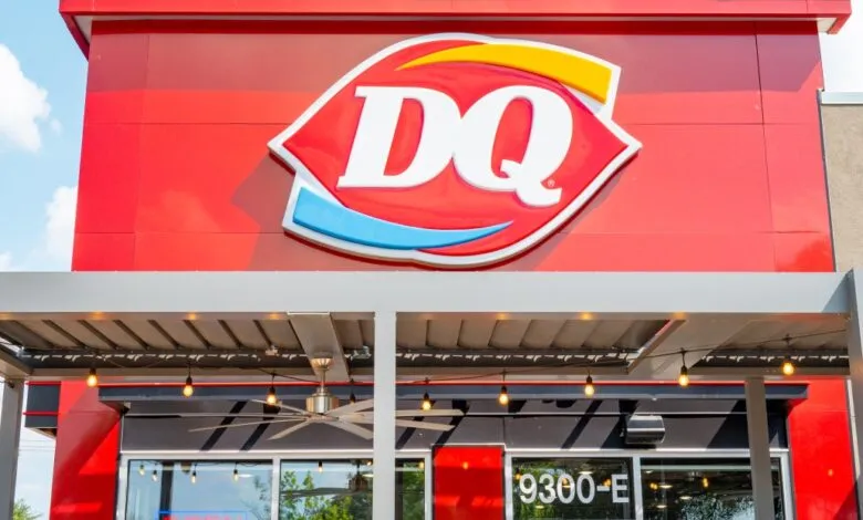 Dairy Queen restaurant exterior with red facade and iconic logo.