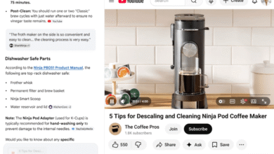 Screenshot of a YouTube video about cleaning a Ninja Pod coffee maker.