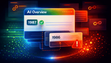 AI Overview interface showing accuracy comparison between 1987 and 1986.