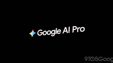 Google AI Pro logo with a colorful star on a black background.