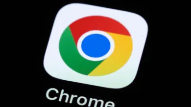 Google Chrome app icon on a smartphone screen, close-up view.