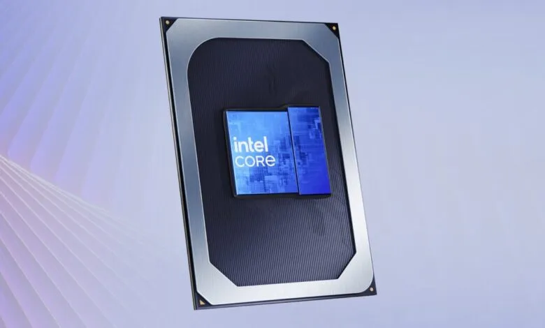 Close-up of an Intel Core processor with a blue and black design.