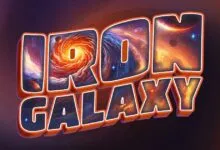 The words 'Iron Galaxy' filled with space imagery.