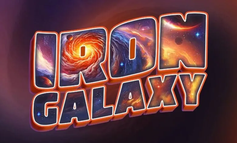 The words 'Iron Galaxy' filled with space imagery.
