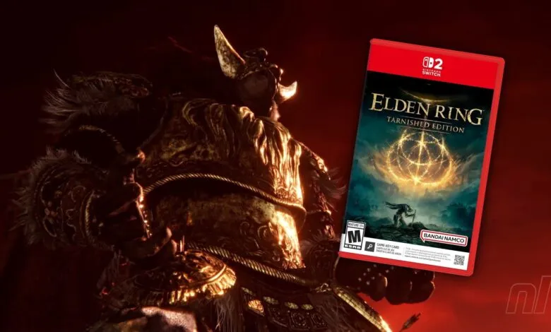 Elden Ring Tarnished Edition for Nintendo Switch with armored character.