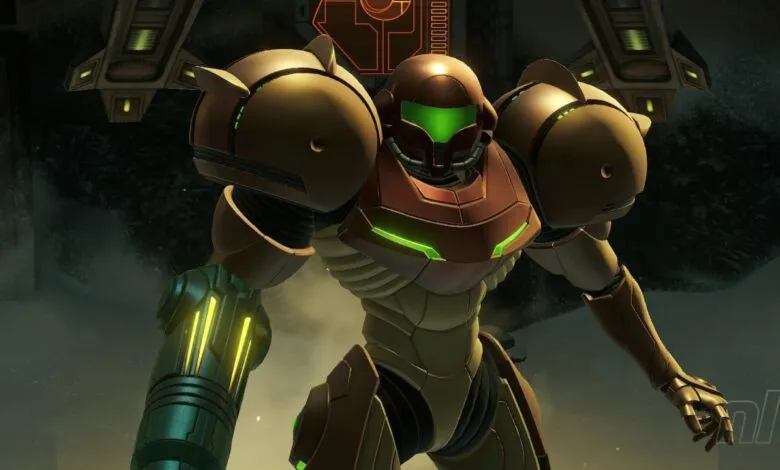 Samus Aran in her Varia Suit, ready for action.