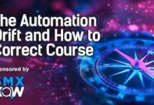 Automation Drift and Course Correction graphic with compass and SMX Now logo.