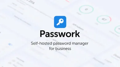 Passwork logo with key icon and text 'Self-hosted password manager for business'.