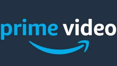 Amazon Prime Video logo on a dark background.