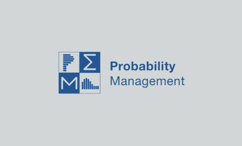 Probability Management logo with statistical symbols and company name.