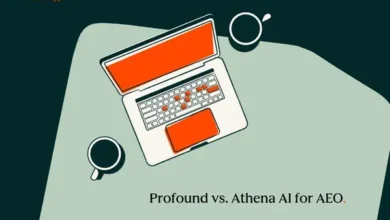 Laptop, coffee cups, and HubSpot logo on a desk, illustrating a blog post.