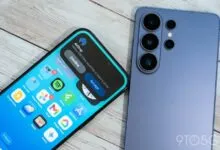 iPhone receiving AirDrop request from a Samsung Galaxy S26 Ultra.