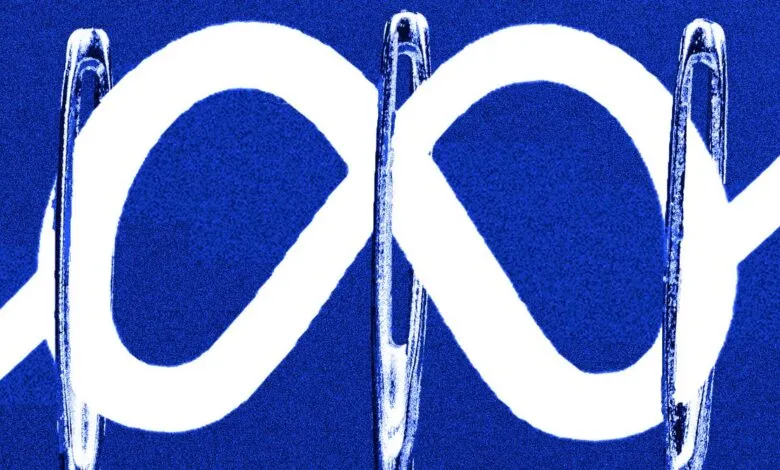 Abstract illustration of white infinity symbol on textured blue background.