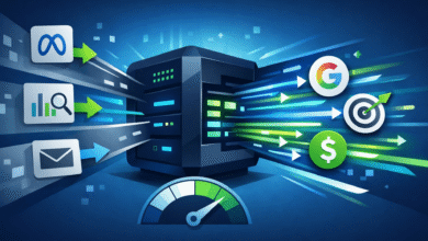 Data server processing information with speed and efficiency.