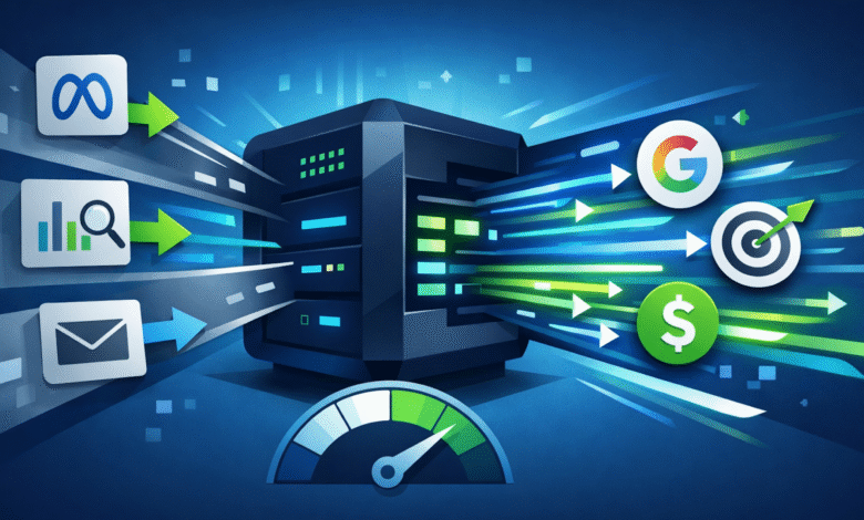 Data server processing information with speed and efficiency.