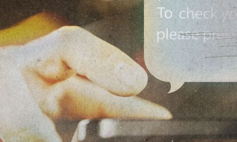 Close-up of a hand interacting with a digital interface.