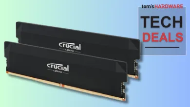 Two Crucial RAM modules displayed for a tech deal promotion.