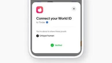 Tinder app screen showing World ID verification process.
