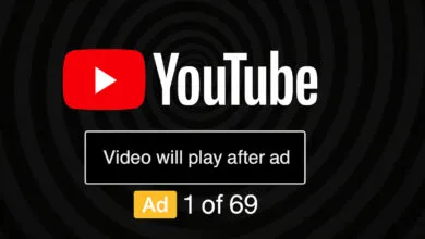 YouTube ad screen showing 'Video will play after ad' and 'Ad 1 of 69'.