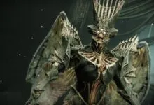 Close-up of Savathûn, The Witch Queen, a formidable Destiny 2 antagonist.