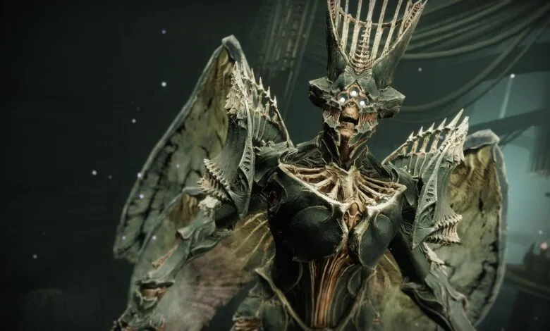 Close-up of Savathûn, The Witch Queen, a formidable Destiny 2 antagonist.