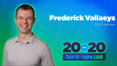 Frederick Vallaeys, CEO of Optmyzr, featured in '20 for 20' series.