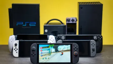 Gaming consoles including Nintendo Switch OLED, Steam Deck, PS2, GameCube, and Xbox Series X.