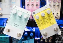 Two Polyend Endless series guitar pedals, one delay and one pattern generator.