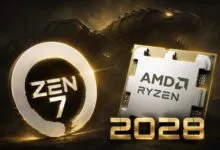 AMD Ryzen Zen 7 processor with Grimlock and Transformers logo.