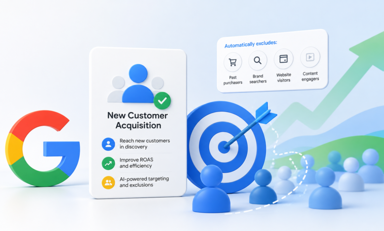Google Ads new customer acquisition with AI-powered targeting.