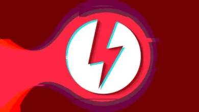 Daemon Tools logo: white lightning bolt in a circle on red background.
