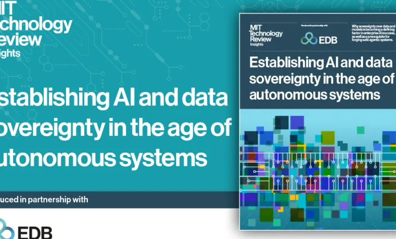 MIT Technology Review Insights report cover: Establishing AI and data sovereignty.