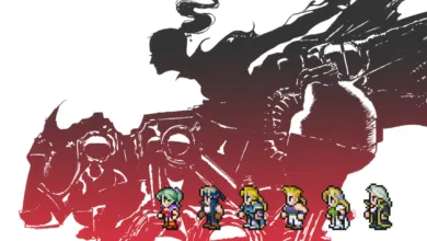 Final Fantasy VI key art featuring Terra and party in pixel art style.