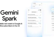 Gemini Spark app interface showcasing email digest and task management features.
