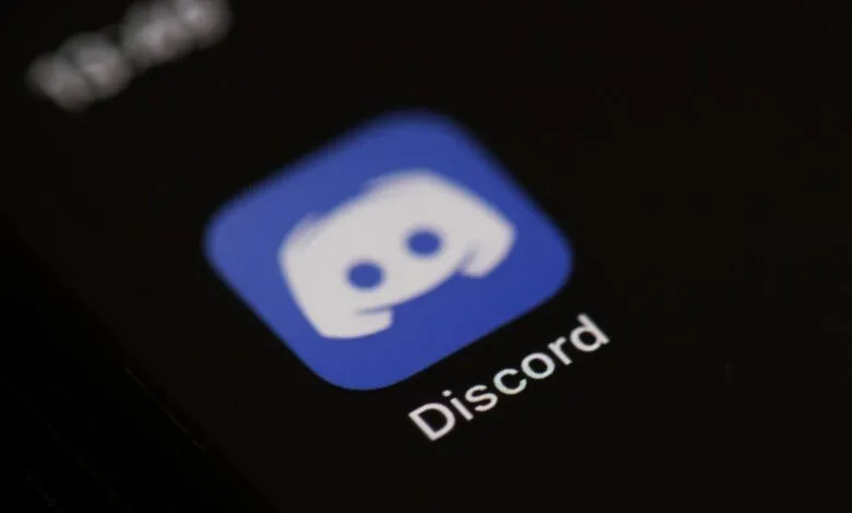 Discord app icon on a smartphone screen, close-up view.