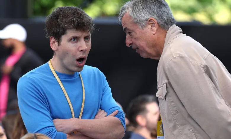 Sam Altman and Eddy Cue in conversation at WWDC 2024, Cupertino.