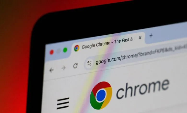 Close-up of Google Chrome browser window on a computer screen.