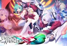 Gunvolt Chronicles Luminous Avenger iX 3 game cover art with anime characters.